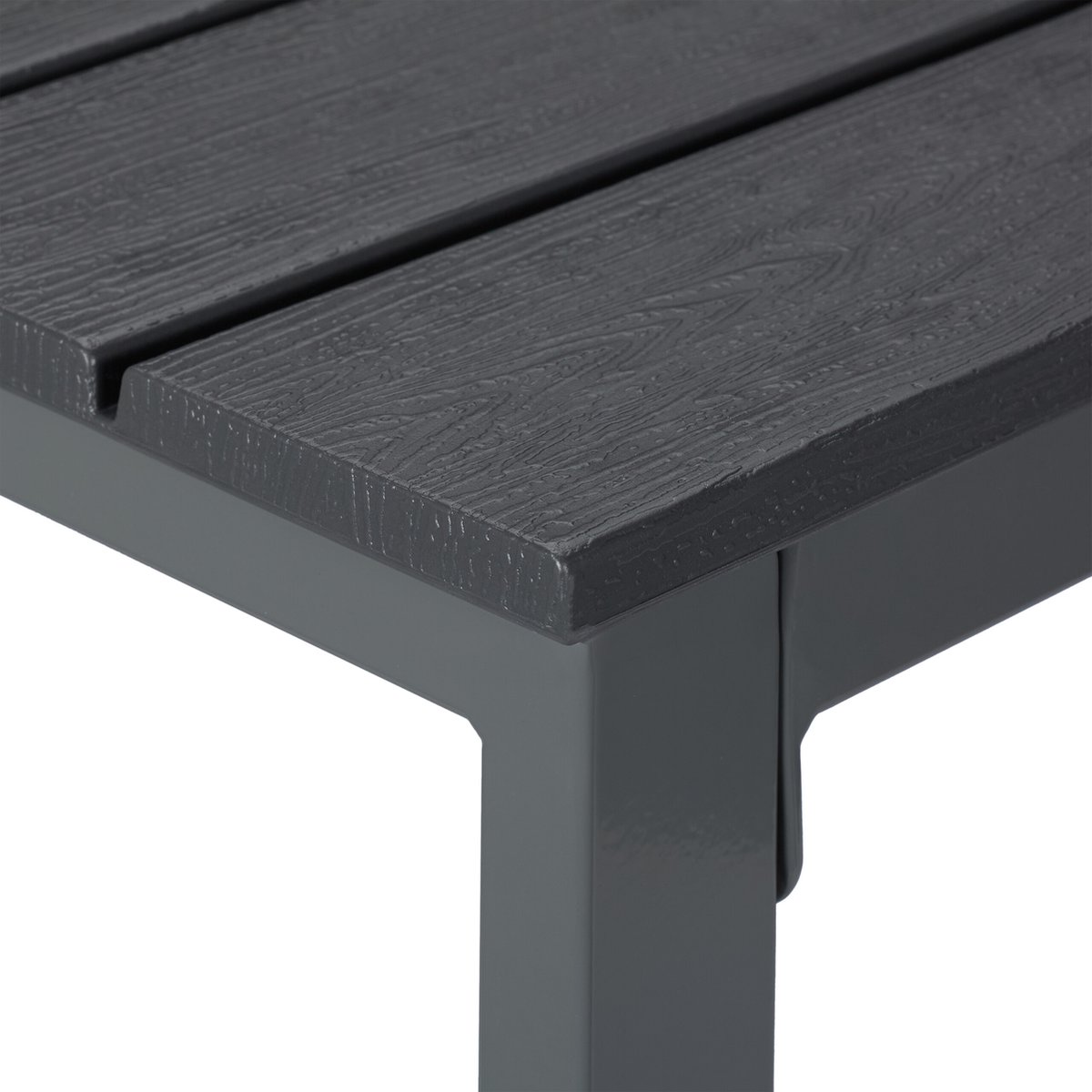 Balkontafel met houtlook 39x52x48cm - stalen frame, grijs thumbnail 4