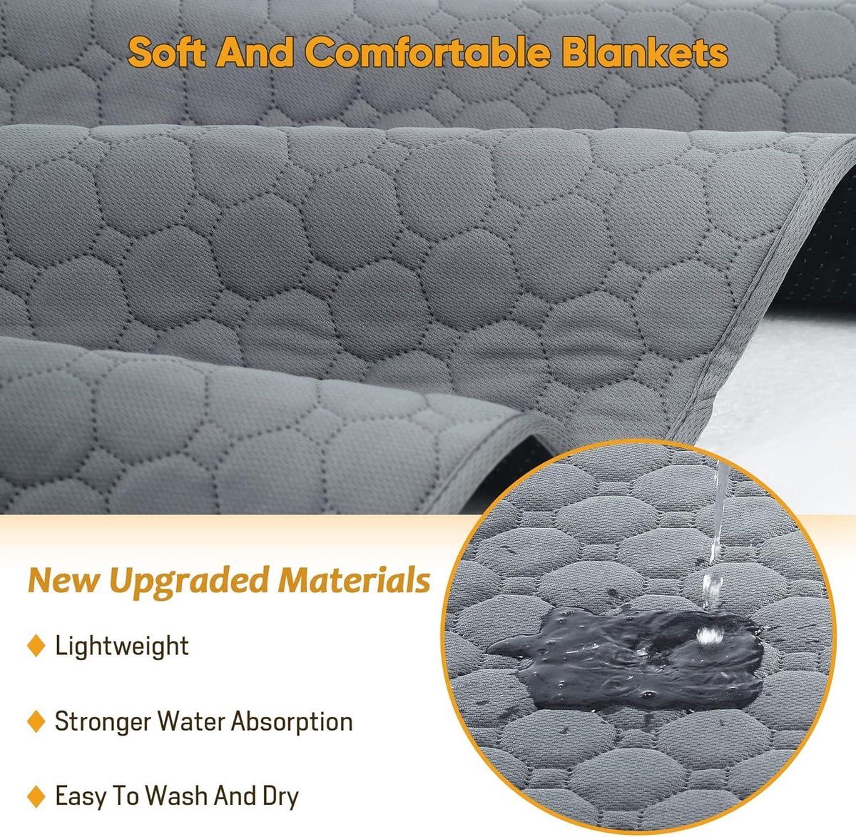 2 Stuks Herbruikbare Hondentrainingspads 45x60 Cm - Wasbare, Super Absorberende Onderleggers Voor Puppy's