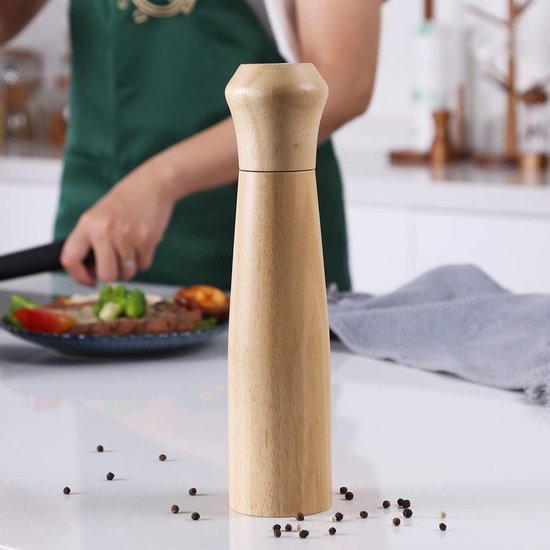 LTLWSH Salt and Pepper Grinder Mill, Verstelbare Houten Zout en Peper Grinder Set, Handmatige Zout en Pepper Mill Shakers met Keramische kern (2 PCS LTLWSH Salt and Pepper Grinder Mill, Verstelbare Houten Zout en Peper Grinder Set, Handmatige Zout en Pepper Mill Shakers met Keramische kern (2 PCS