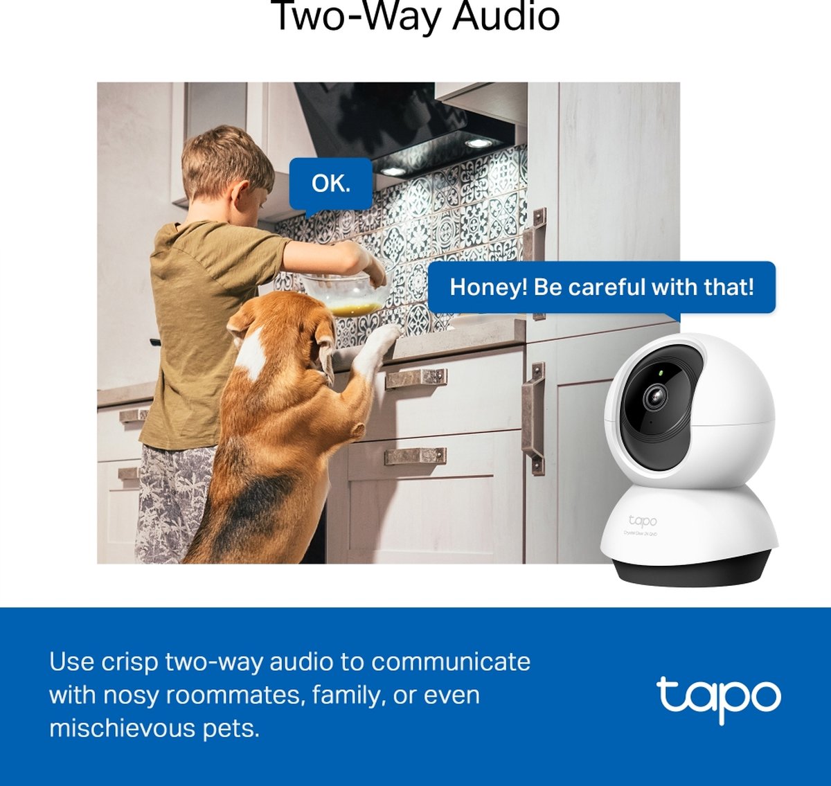 Afbeelding 3 van Tapo C220 Beveiligingscamera binnen - 2K 4MP QHD - Pan Tilt