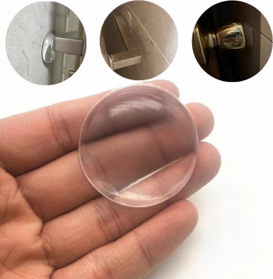 Ksvaye 44 stuks elastische buffers, transparante siliconen beschermbuffers, siliconen deurstopper, muurbescherming, stopbuffer, zelfklevend, striptype, laag geluidsniveau, ideaal voor meubels
