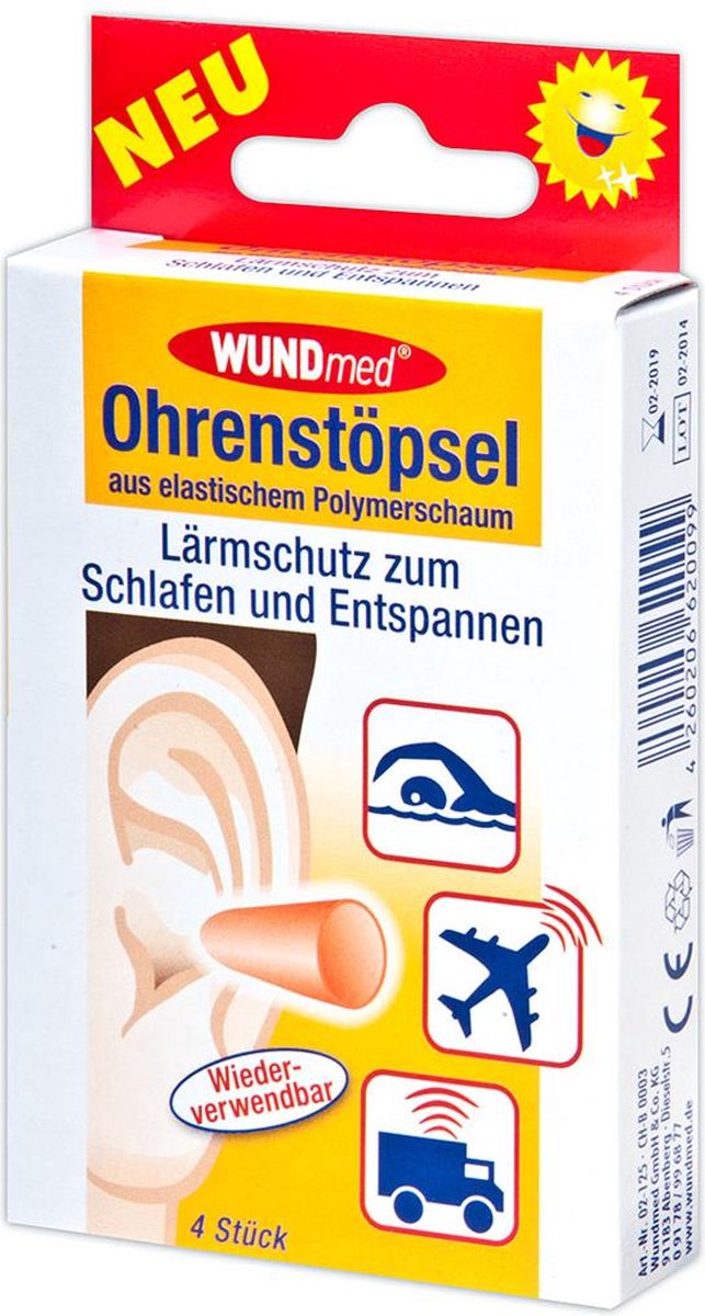 Goedkoopste Wundmed - Oordoppen - 4 Stuks - Voor Vliegtuig - Slapen - Zwemmen - Kindvriendelijk - Zwemdoppen