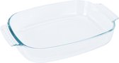 Excellent Houseware Plat à four en verre - ovale - 2,7 litres - 34 x 22 x 6 cm - passe au lave-vaisselle