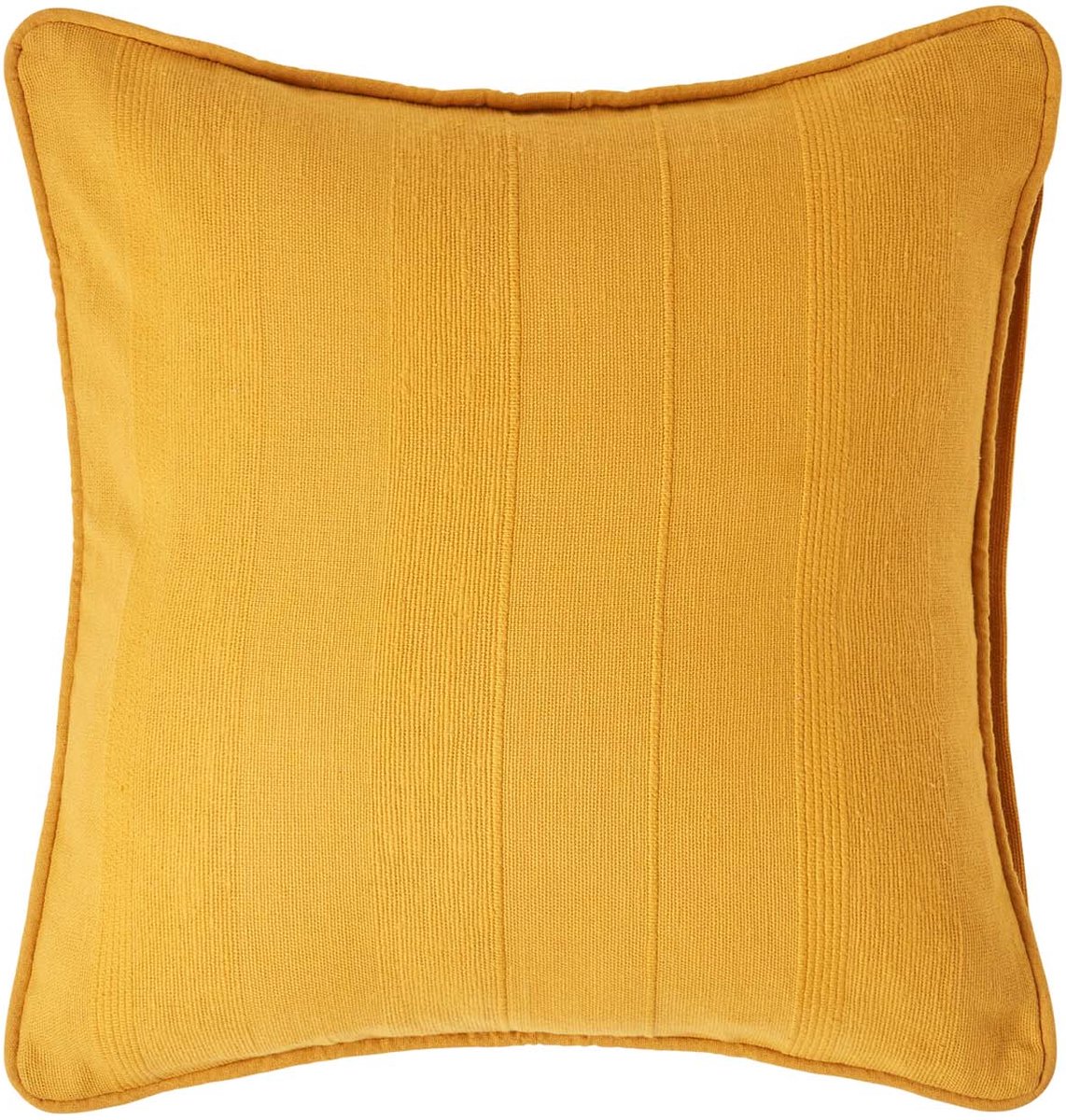 Homescapes Rajput katoenen kussenhoes, mosterdgeel, 45 x 45 cm