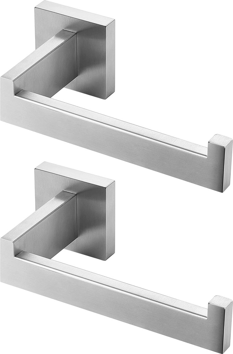 Roestvrijstalen Toiletrolhouder - Wandmontage Toiletrolhouder voor Badkamer - Modern Design - Toiletpapier Houder van Roestvrij Staal