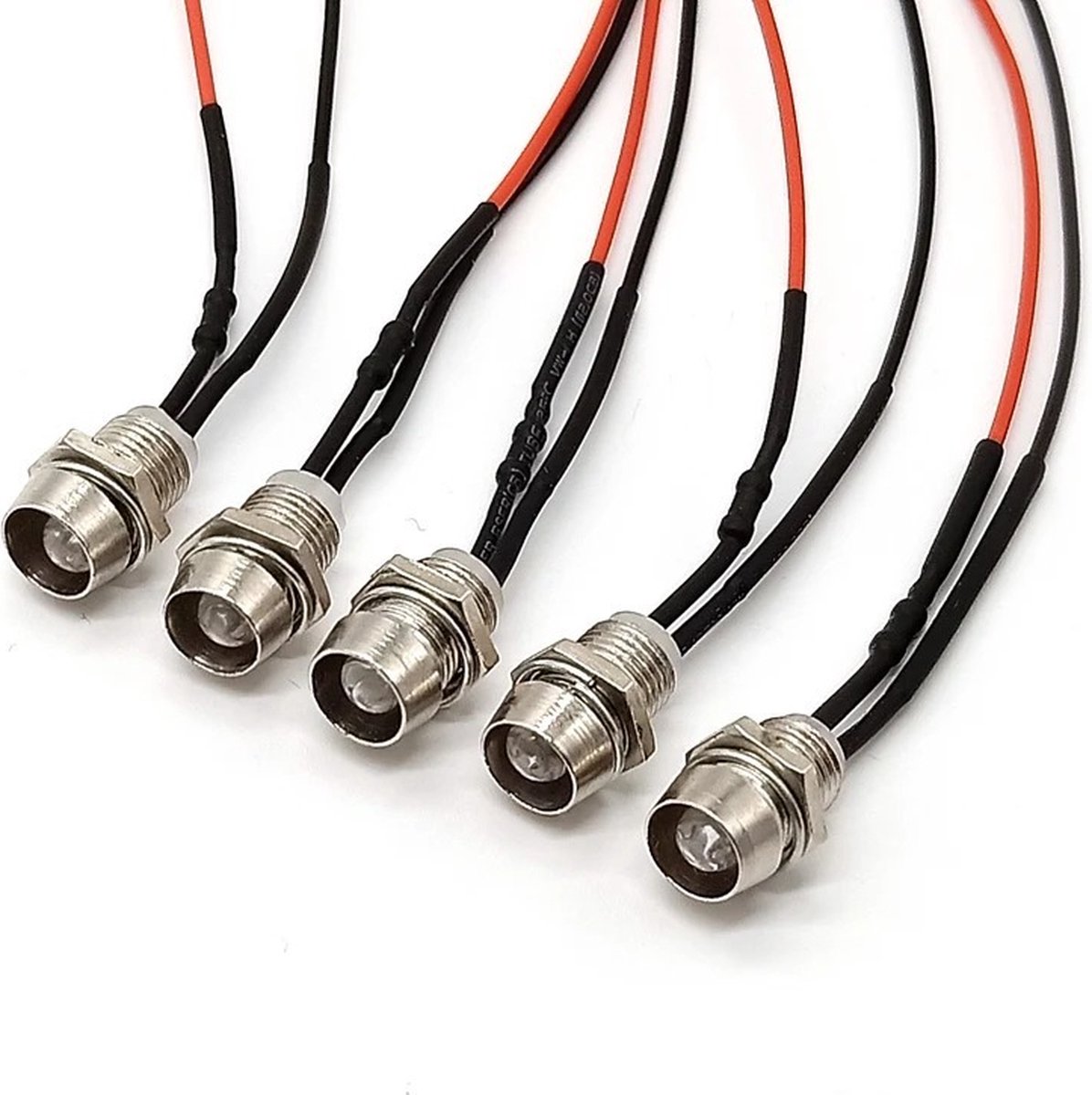 Mini LED indicatielampje - Blauw - 10mm - 12/24V - Metalen behuizing