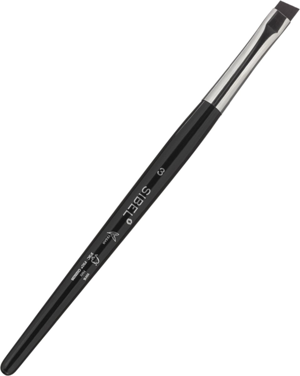 Goedkoopste SIBEL - Vegan Make-Up Brush - Eyes Eyebrow - Wenkbrauw Brush - Slanted - Schuine Top - Maat 3