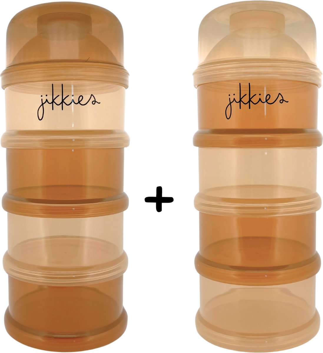 Goedkoopste Jikkies ® - Melkpoeder doseerdoosjes - SET Beige Mix & Taupe Mix - Melkpoeder bewaarbakjes - Melkpoeder toren - Melkpoedertoren - Melkpoederdoos - Dispenser - 4 lagen - BPA FREE - Getest op EN14372