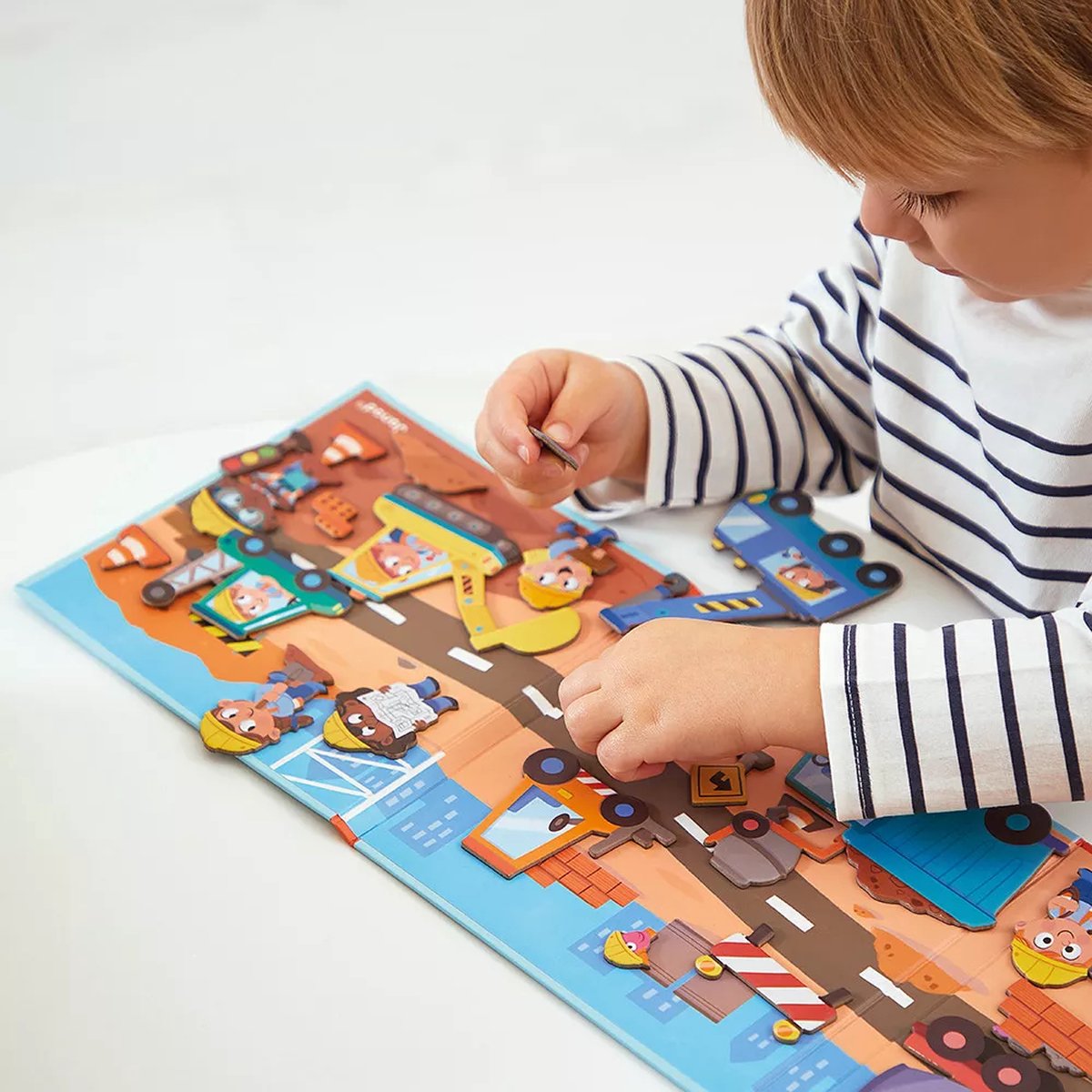 Janod - Magneti Stories - De bouwplaats – Educatieve magneetset — afbeelding 3