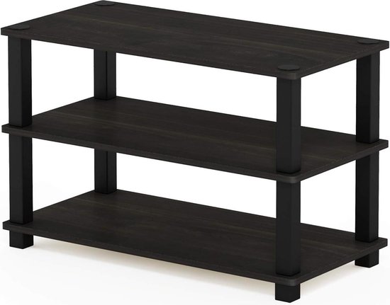 Furinno Turn N Tube 66cm 3 Tier Vrijstaande Schoenenrek Opbergorganizer Espresso Zwart 2122412540