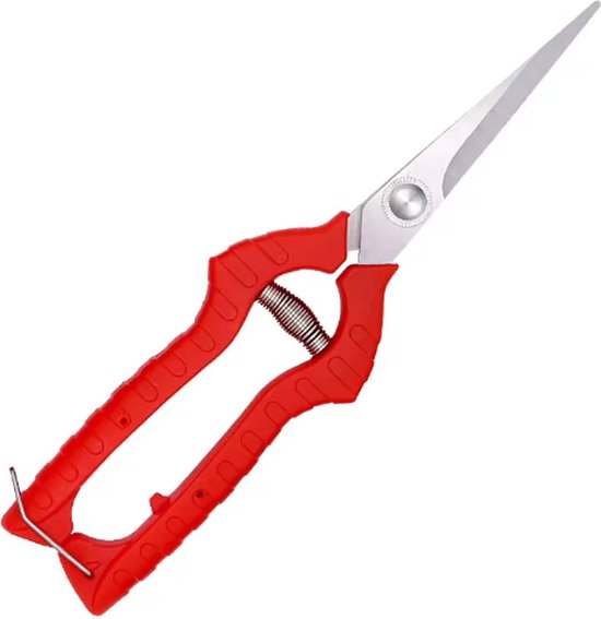 Jumada's - RVS snoeischaar - Ideaal - Snijbloemen - Licht snoeiwerk - 21cm - Rood
