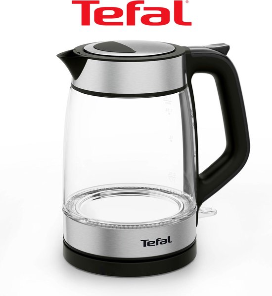 Tefal Glass KI6058 - Waterkoker - 1,7L - Glazen Design - Met LED-verlichting - Uitneembaar Antikalkfilter - 2200W - Zwart