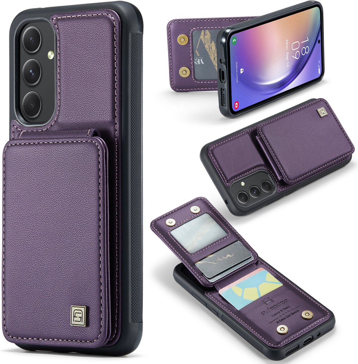 Portemonnee Backcover met RFID-bescherming voor Galaxy S24 / S25 _ Paars