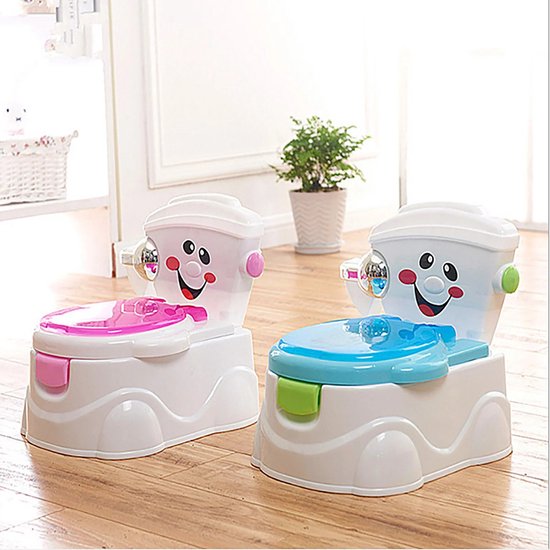 NAIZY Kindertoilet 48 cm Hoog Kinder WC-Potje van PP PU met Verwijderbare Bak Baby Toiletbril (Standaardvorm, Blauw NAIZY Kindertoilet 48 cm Hoog Kinder WC-Potje van PP PU met Verwijderbare Bak Baby Toiletbril (Standaardvorm, Blauw