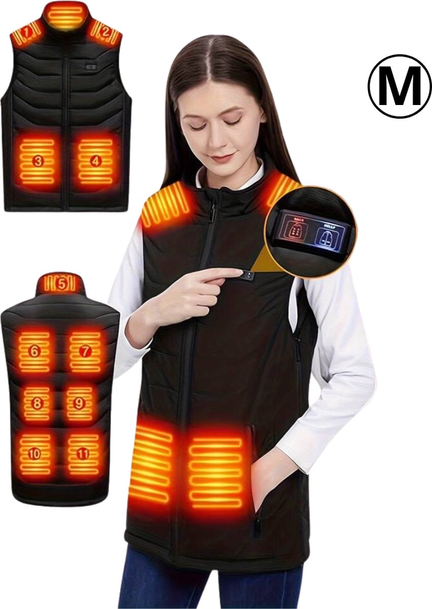 Bovista Verwarmde Bodywarmer Elektrische Bodywarmer Heated Vest Jas Kleding Oplaadbaar – Heren – Winter Dames Zwart