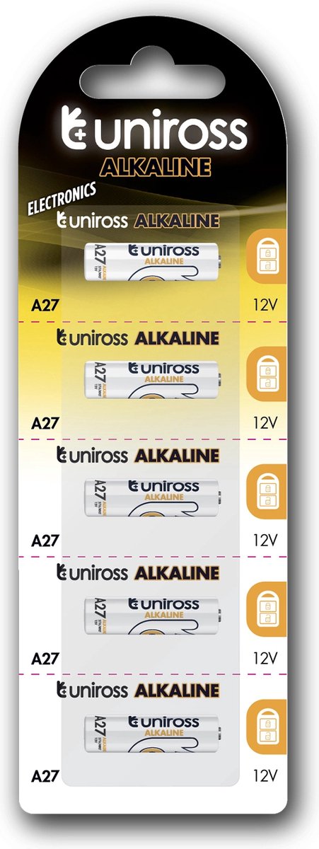 Uniross U5A27 huishoudelijke batterij Wegwerpbatterij A27 Lithium-Manganese Dioxide (LiMnO2)
