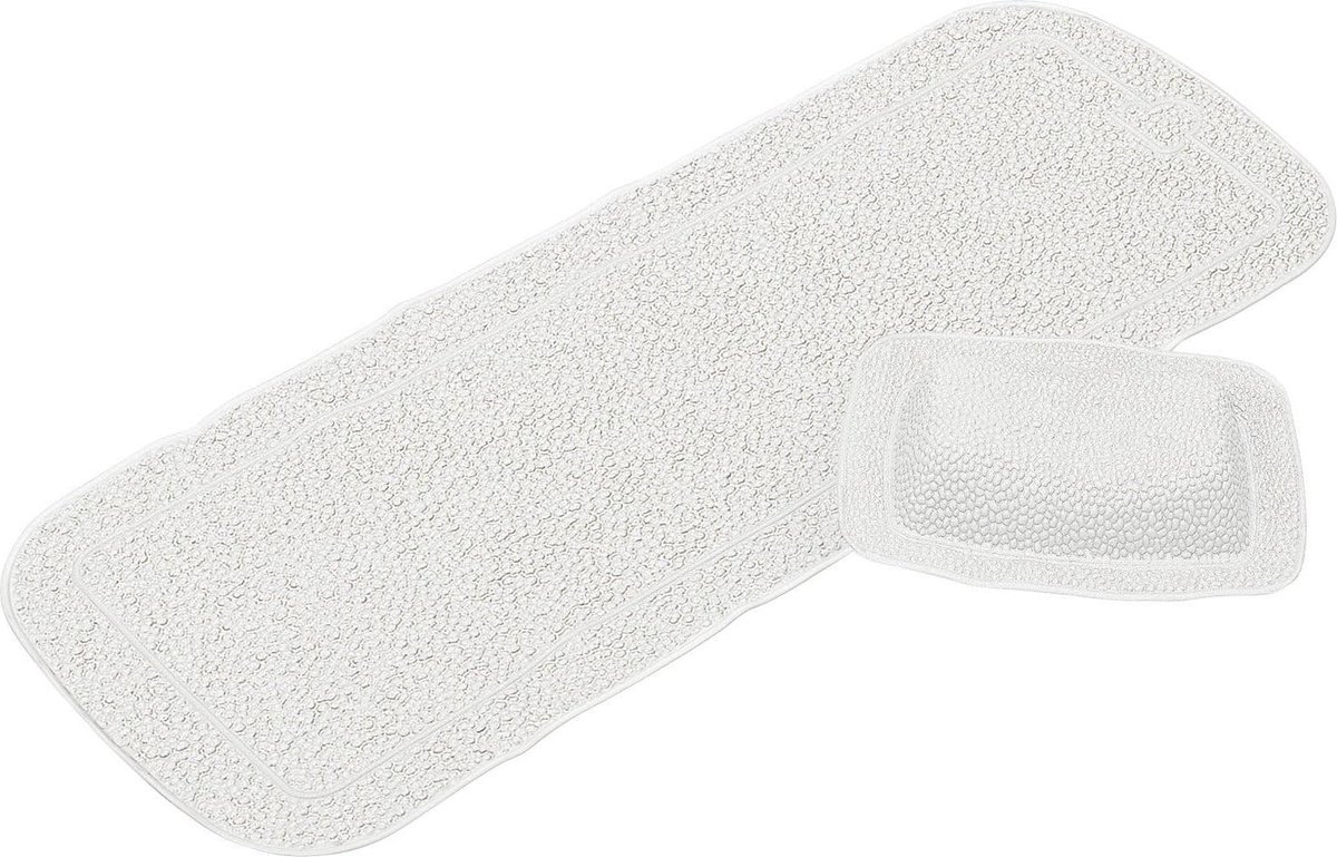 Badmat antislip wit 36 x 92 cm - Java Plus 0241100009