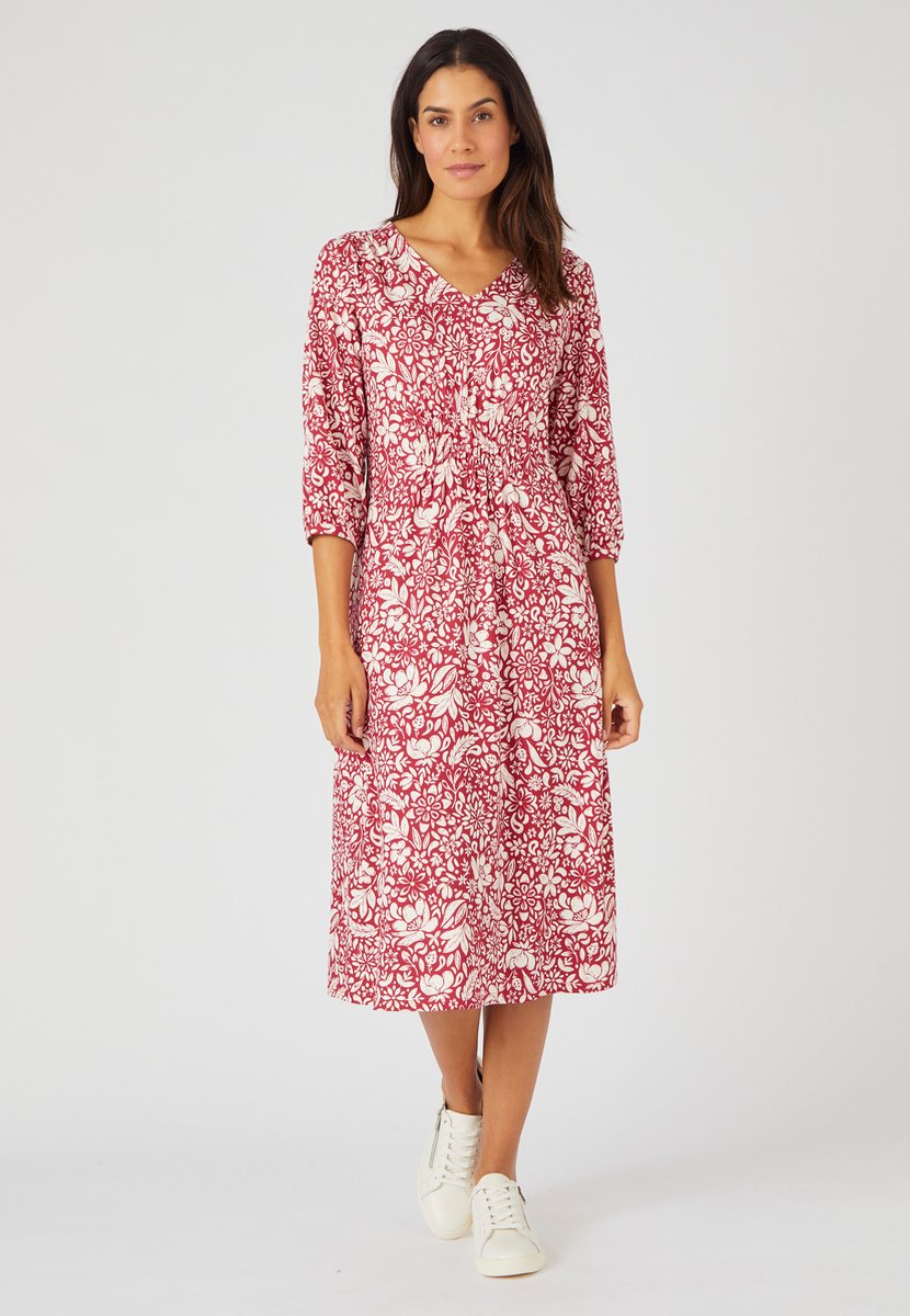 Damart - Jurk tricot warm - Dames - Rood - XS