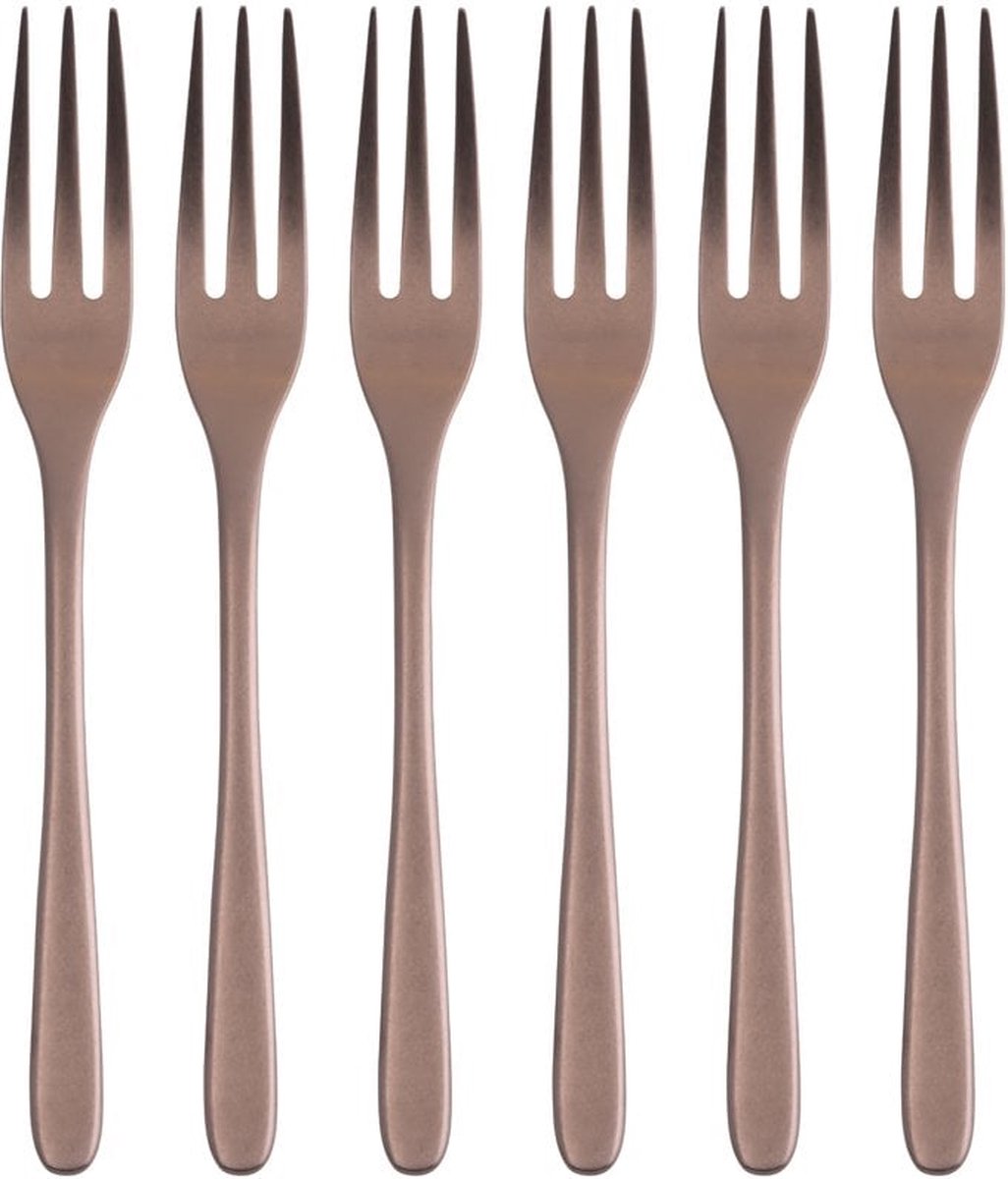 Goedkoopste Sambonet Gebaksvorkjes Taste Koper Vintage 6 Stuks