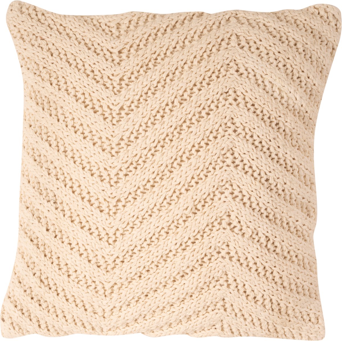 Mars & More Eliv Knitted kussen wit 45x45cm