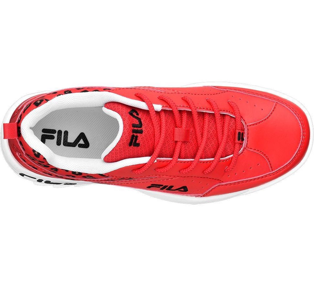 Fila Dames Rode sneaker panterprint - Maat 40 | bol.com