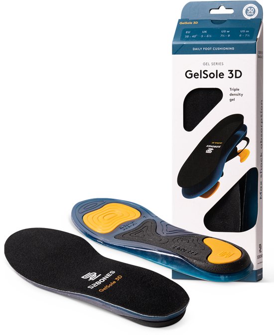 52Bones Gel Series Gelsole 3D - premium gel inlegzolen - maximale schokdemping - goede voetboog ondersteuning - extra comfort - maat 36-38
