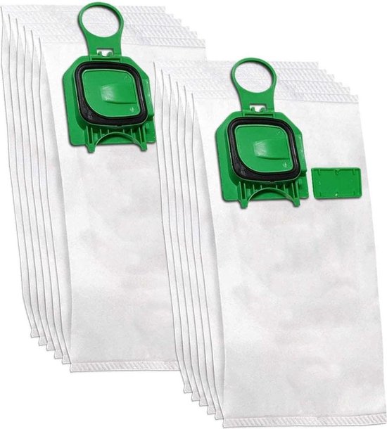Set van 12 premium microvlies stofzuigerzakken - geschikt voor Vorwerk Kobold VK 140 150 - met speciaal vlies en hygiënische sluiting - 12 stuks - accessoires reserveonderdelen - MohMus fleece filter bags