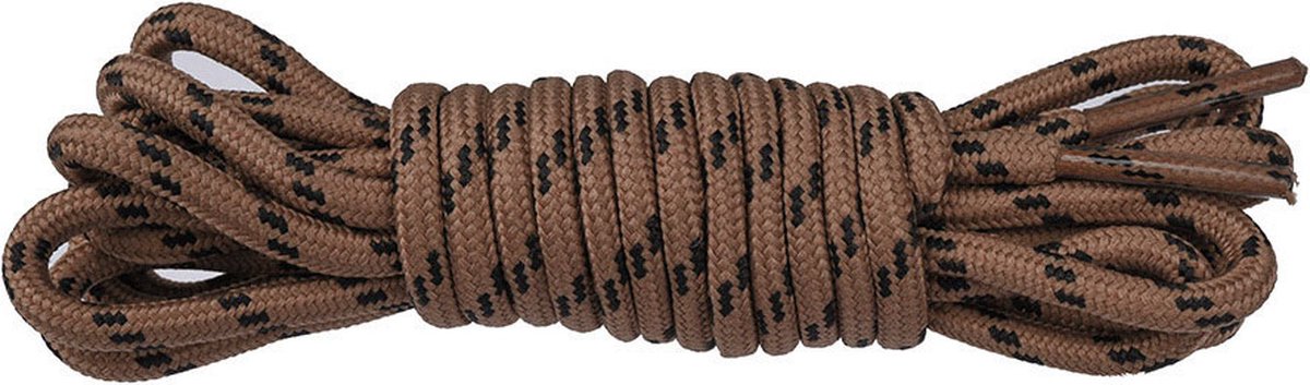 ronde veters voor wandelschoenen, sneakers . 2 kleurig 140 cm choco zwart