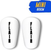 FLAIR Mini Scheenbeschermers - Voetbal - Kleine scheenbeschermers - Wit - 8x5cm - Mini Shin Pads