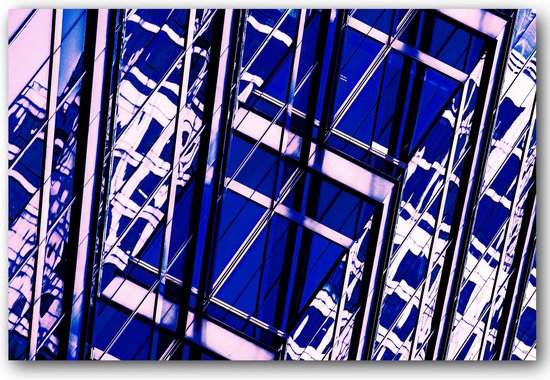 Roykes Art - Architectuur kunst op dibond 152x101 cm - Love of Lines - Decoratie woonkamer - Woondecoratie kleurrijk - Wanddecoratie - Kamer interieur decoraties - Muurdecoratie - Decoratieve accessoires