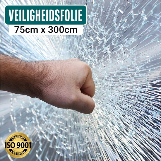 Homewell - HR++ - Veiligheidsfolie 75x300 - Anti Inbraak - Beschermfolie