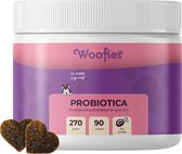 Anti Jeuk & Poten likken - Anti-Anaalklieren - Ondersteunt Darmflora & Spijsvertering - Probiotica & prebiotica voor honden als snoepje - 90 Chews - kip smaak - Woofies