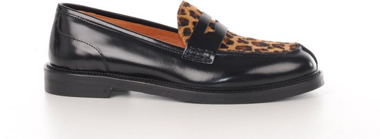 maury damesloafers zenobie leopard noir