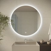 LOMAZOO Badkamerspiegel met Verlichting - Spiegel met Verlichting - Badkamer spiegel - 70 x 70 cm - Rond [ATLANTA]