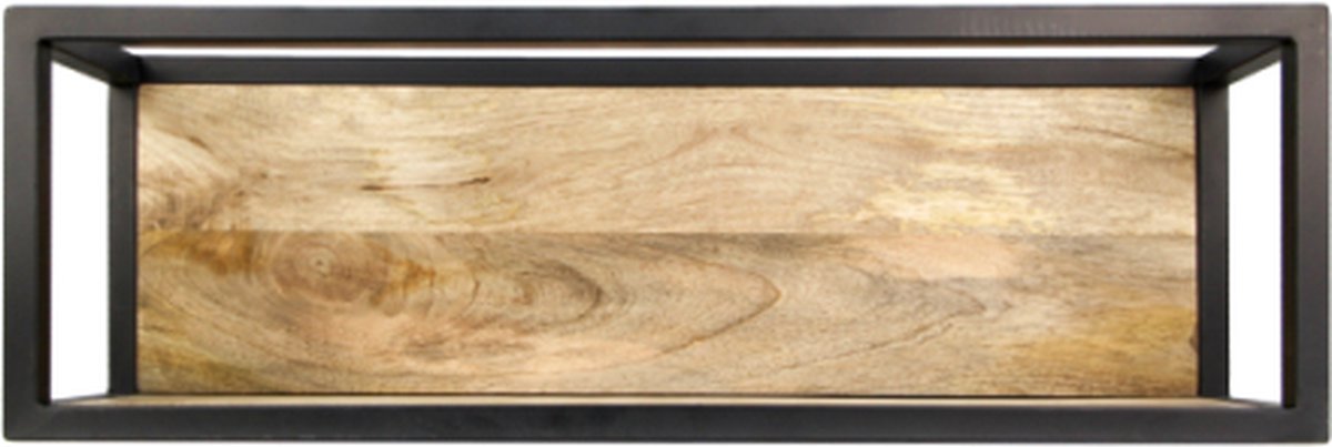 Wandbox Levels - 75x25 cm - mangohout/ijzer