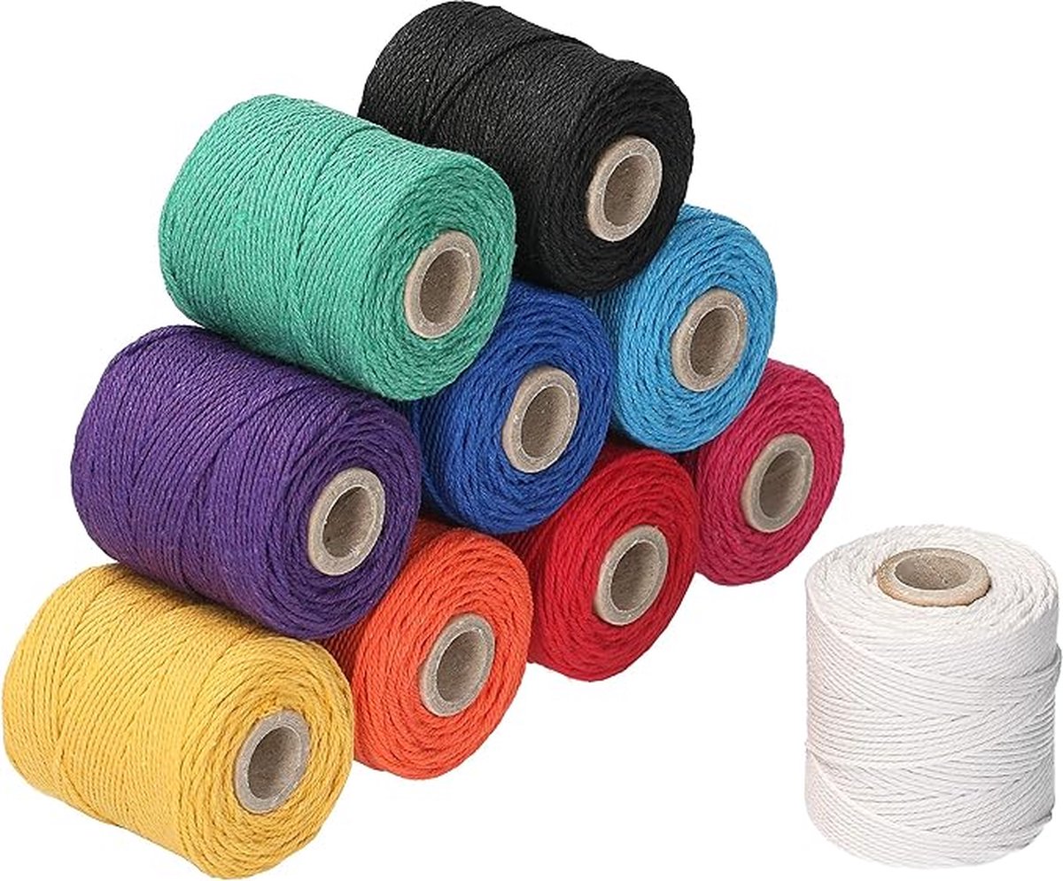 Premium macramégaren macramé koord garen voor doe-het-zelf handwerk 1 mm 10