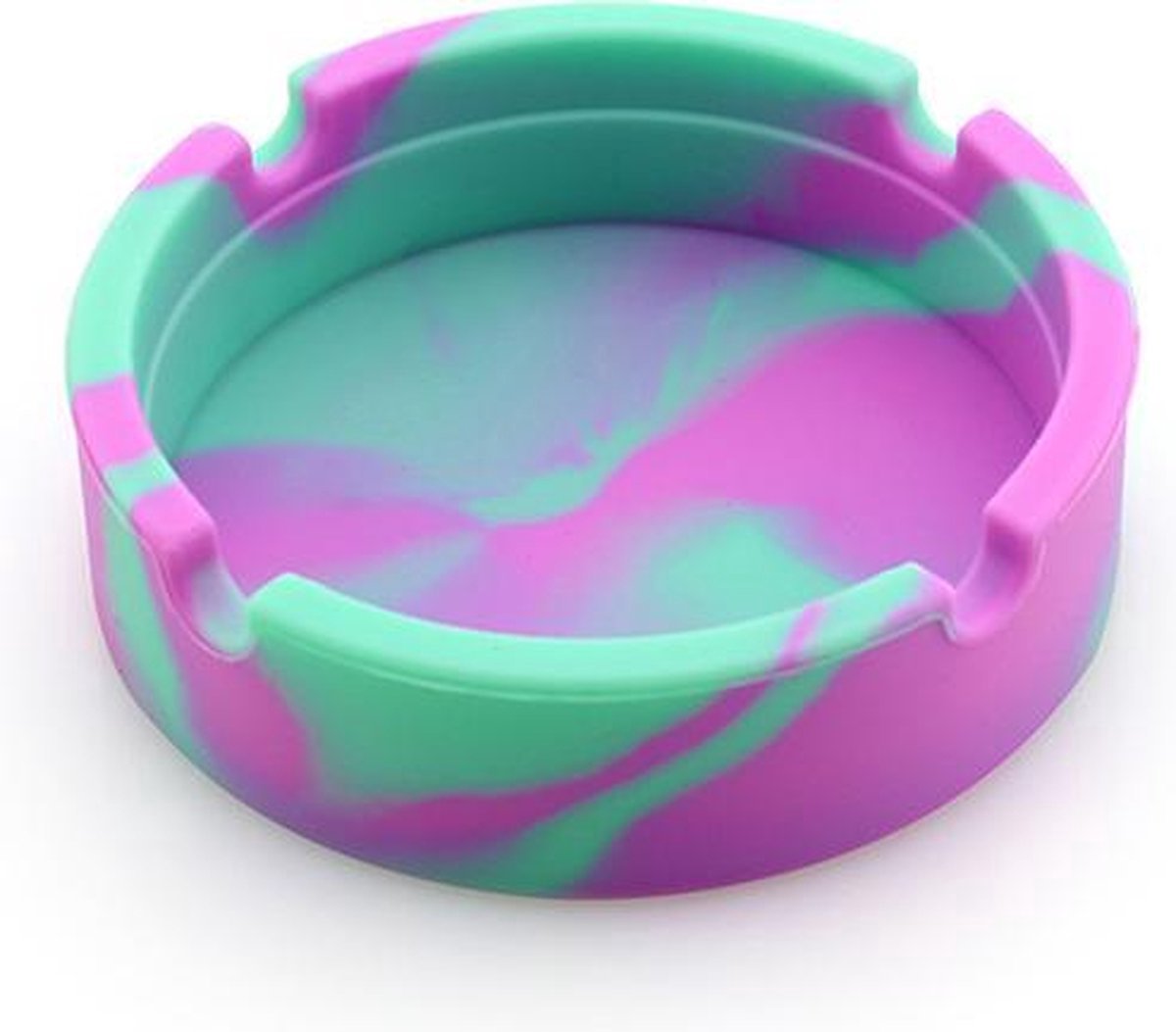 Goedkoopste Jumada's - Silicone Asbak - Portable Ronde Sigaret asbak - Opvouwbar en Eco-vriendelijk - roze en lichtblauw