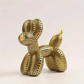 Mauropet - Ballon hond - Goud met stippen - Beeld Sculptuur - UNIEK!