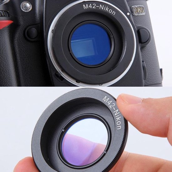Adaptateur M42-Nikon avec verre: Objectif M42 - Appareil photo Nikon F |  bol.com