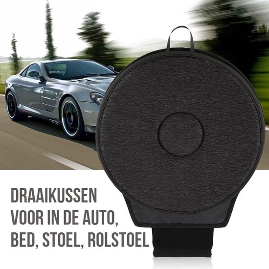 Foto: Allernieuwste nl draaikussen instaphulp auto draaischijf rolstoelkussen antislip kleur bruin 52 x 40 cm