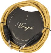 Áengus Gold Tweed Gitaarkabel Instrumentkabel - 6.35mm mono jack plug recht/recht - 3 meter
