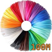 Vullingen Voor 3D Pen - 100 Meter - 20 kleuren 5 meter - PLA Filament 1.75mm - Knutselen Jongens & Meisjes - Knutselpakket - Starterspakket