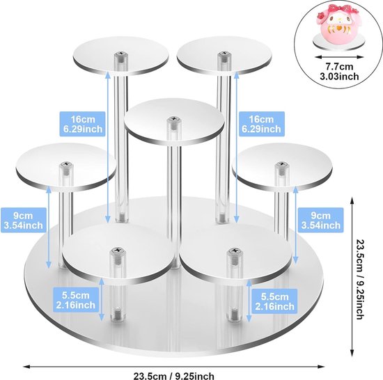 3-Stage Acrylic Riser Display Stand Organizer Storage