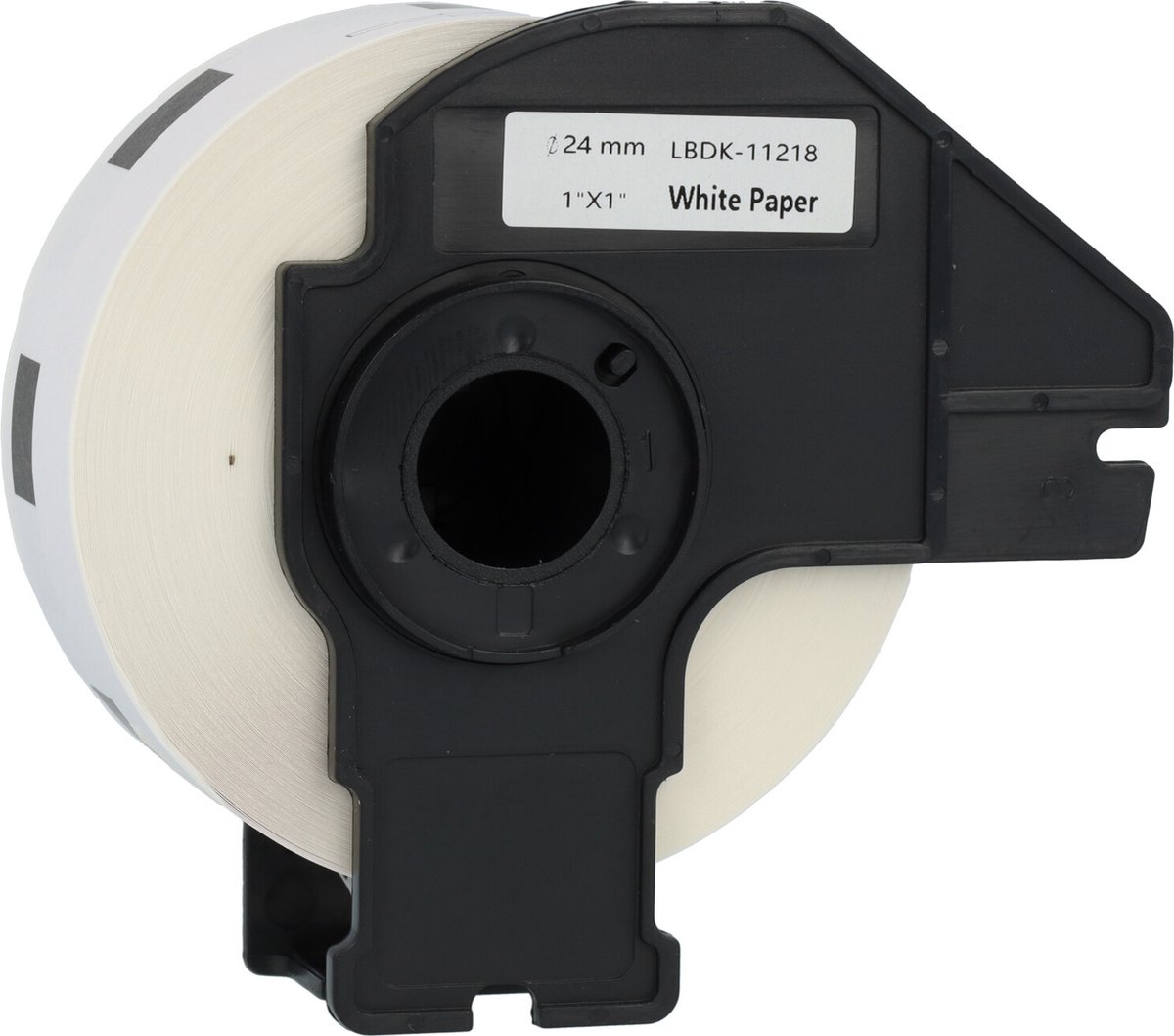 Dappaz - 3 stuks Brother Compatible DK-11218 Label - Voorgestanst Rond Label - Diameter 24 mm - 1000 Labels per Rol - Zwart op wit - Papier