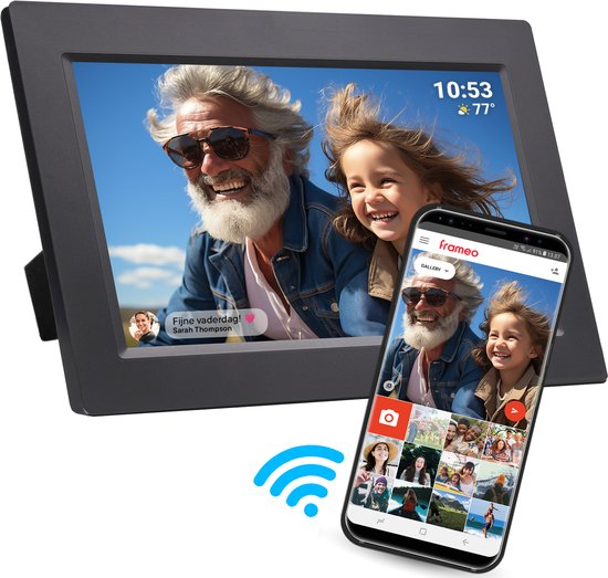 Denver Digitale Fotolijst 10.1 Inch - Vaderdag Cadeau - HD - Frameo App - Fotokader - WiFi - 16GB - IPS Touchscreen - PFF1015B
