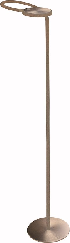 Vloerlamp Platu | 1 lichts | brons / bruin | kunststof / metaal | Ø 23 cm | 132 cm hoog | woonkamer / slaapkamer / staande lamp | modern / praktisch design