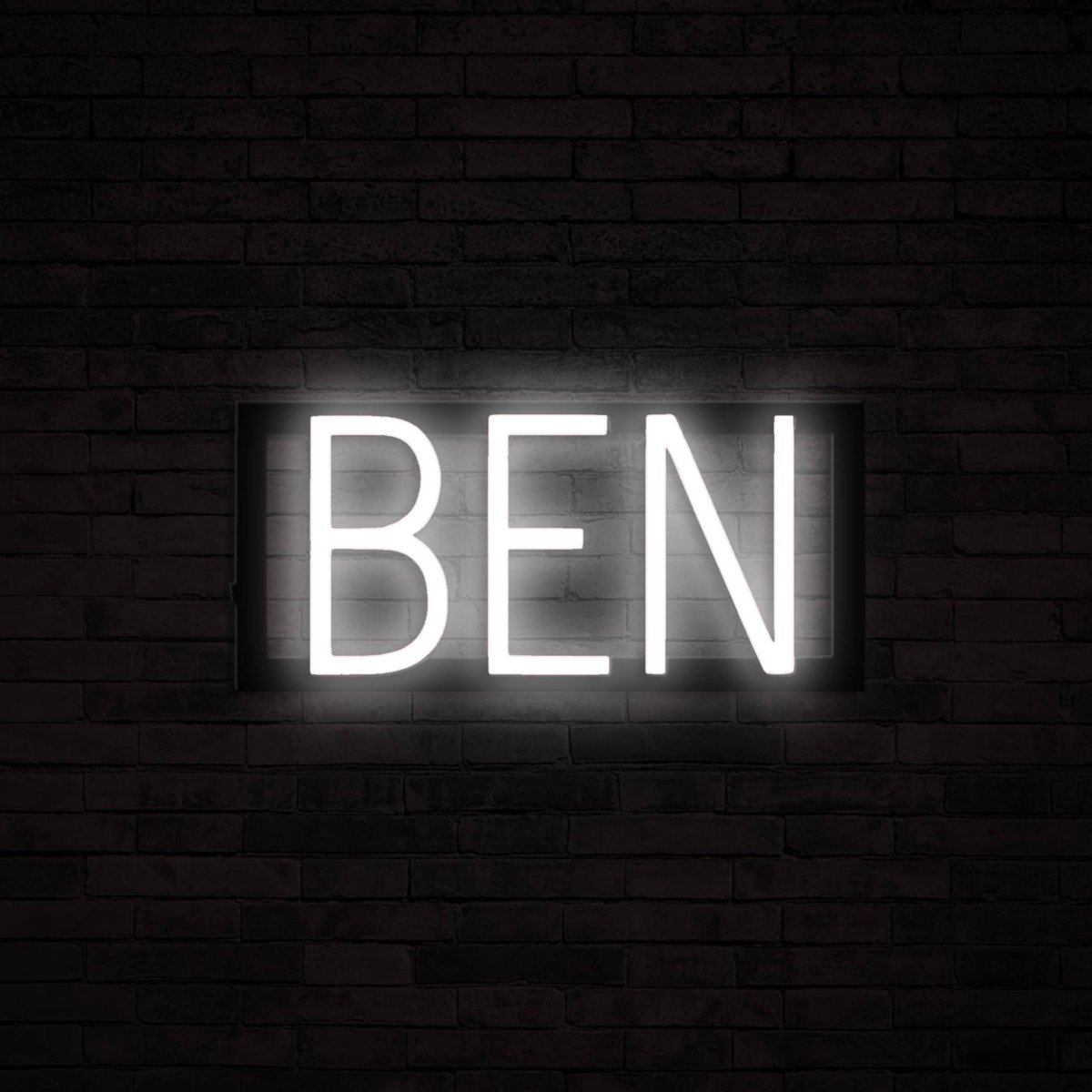 BEN - Neon LED Lamp Kinderkamer | SpellBrite | 32,3 x 16 cm | 6 Dimstanden & 8 Lichtanimat