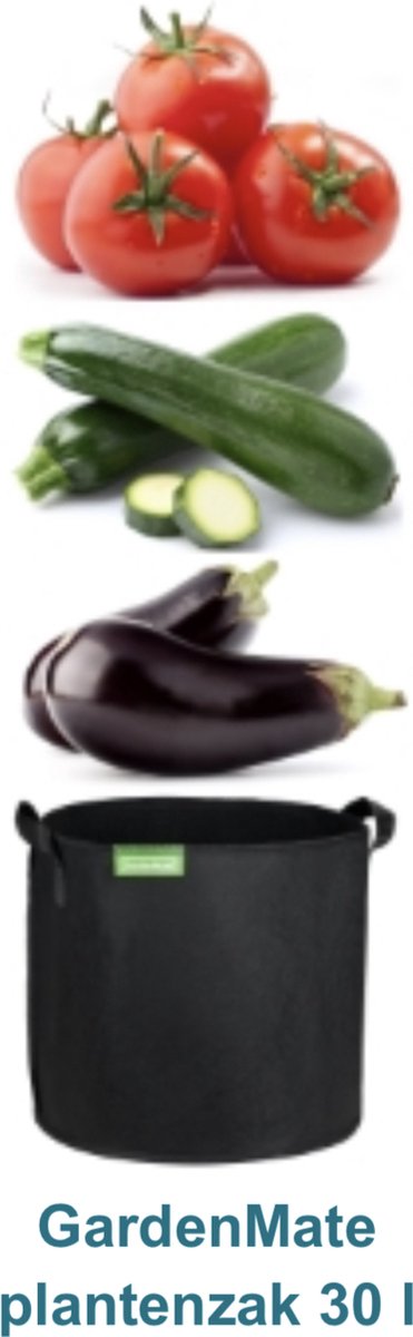 Duurzaam&Mi - Duurzaam Plantenzakken 7 gallons (set van 5) - 35cm x 30cm - zwart - 30 Liter - kweekzak - plantzak - herbruikbaar - vliesstoff - tuin - tuinieren - planten - fruit - groen - milieuvriendelijk - balkonplanten - groentebedden -