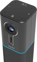 PORT CONNECT Conference Tower Desktop Camera 2K QHD Webcam met Auto-Framing Microfoon en Luidspreker USB-C Zwart - Professionele videobellen voor thuis en op kantoor