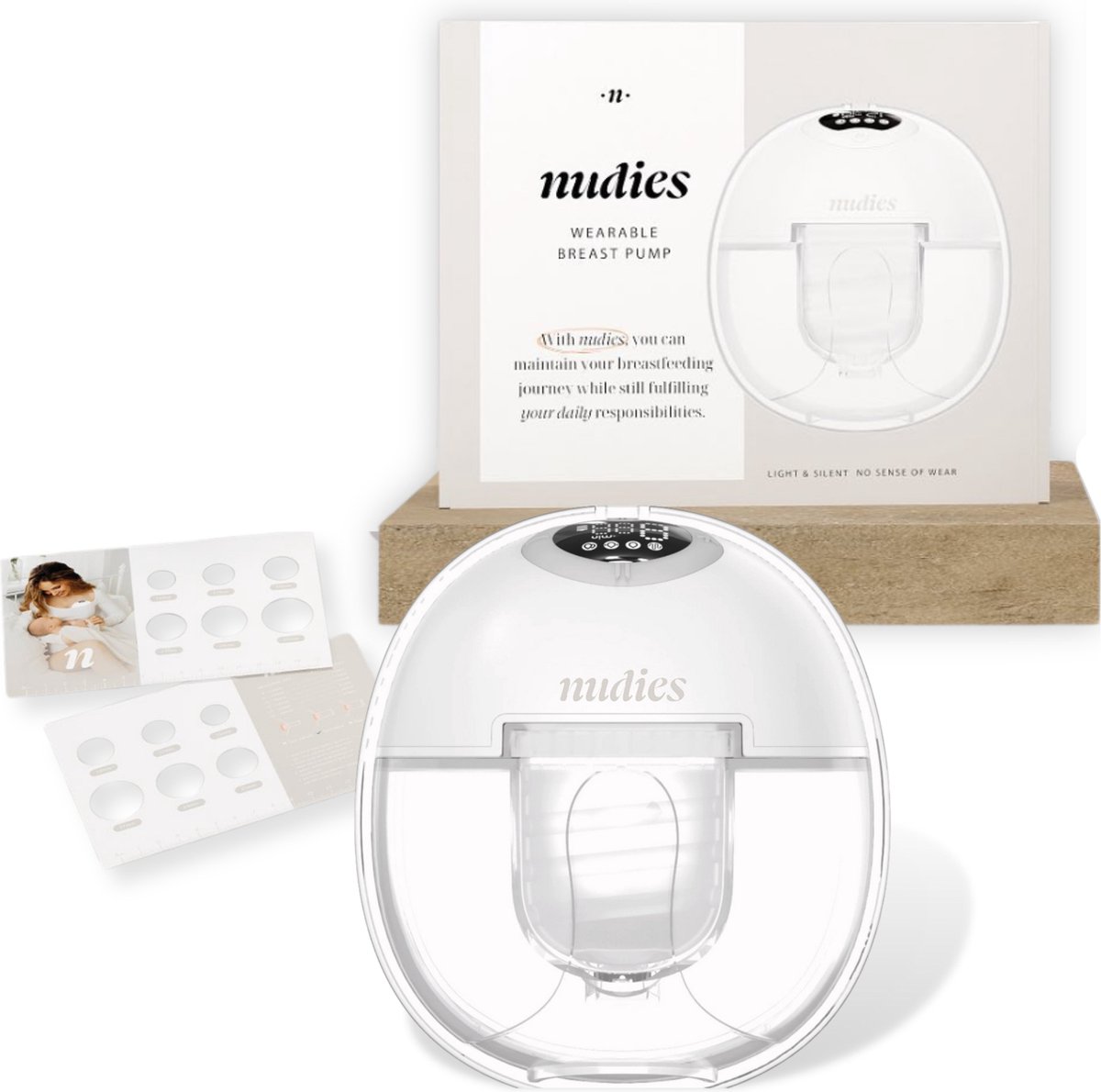 Goedkoopste Nudies Pump™ (enkele) - Nudies handsfree borstkolf - Draagbare Automatisch and Handsfree borstkolf - Elektrische borstkolf voor thuis en op reis - Draadloze elektrische borstkolf met 4 modi, LED-display, 180ml, BPA vrij